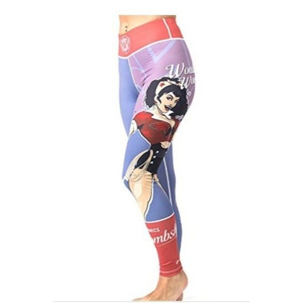 Fusion Fight Gear Wonder Woman DC Bombshells Compression Leggings Spats NEW